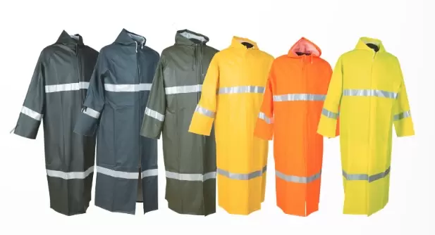 Reflektörlü Pvc Yağmurluk Pardesü